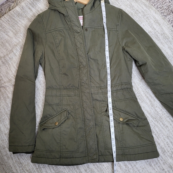 Khaki Cinched Waist Parka Jacket - Picture 11 of 11